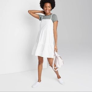 White Lace Poplin Dress